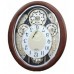 Rhythm (Japan) - 16 "Inch  Magic Motion Clocks Wooden Wall Clock- 42x48.5x9Cm (Silent Movement, Silent Silky Brown Wooden Case)
